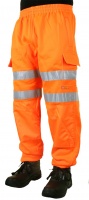 High Visibility Orange Sweat Jogging Cargo Trousers EN471 & Rail Spec